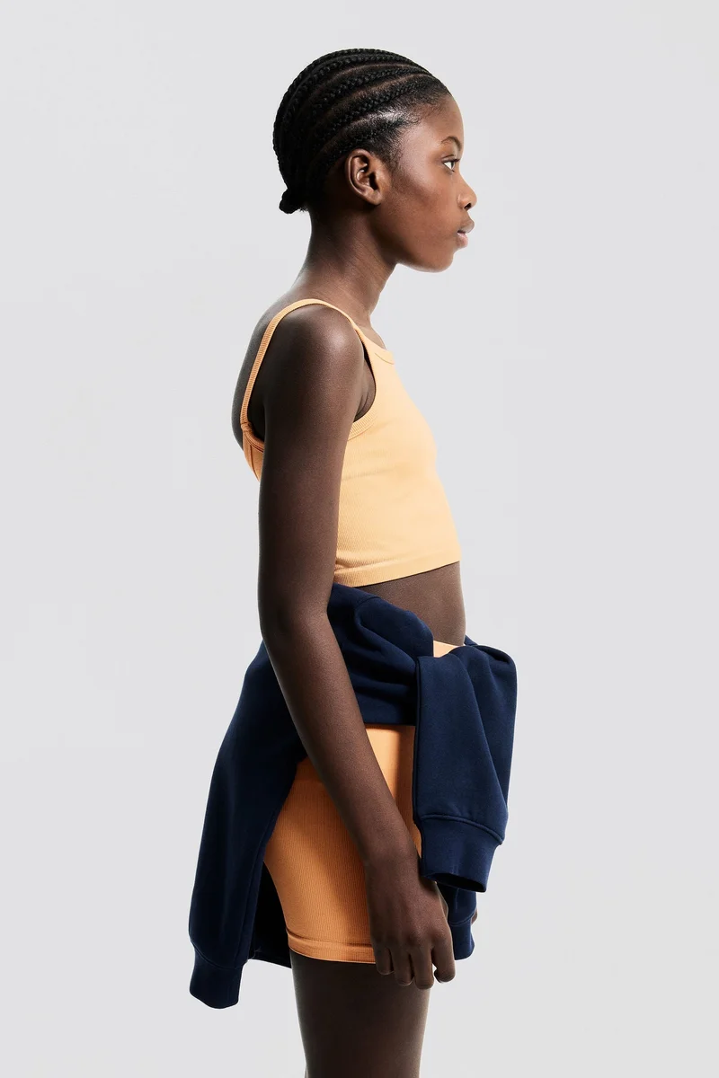 اتش اند ام طقم رياضي بدون درزات من نسيج دراي موف - قطعتين